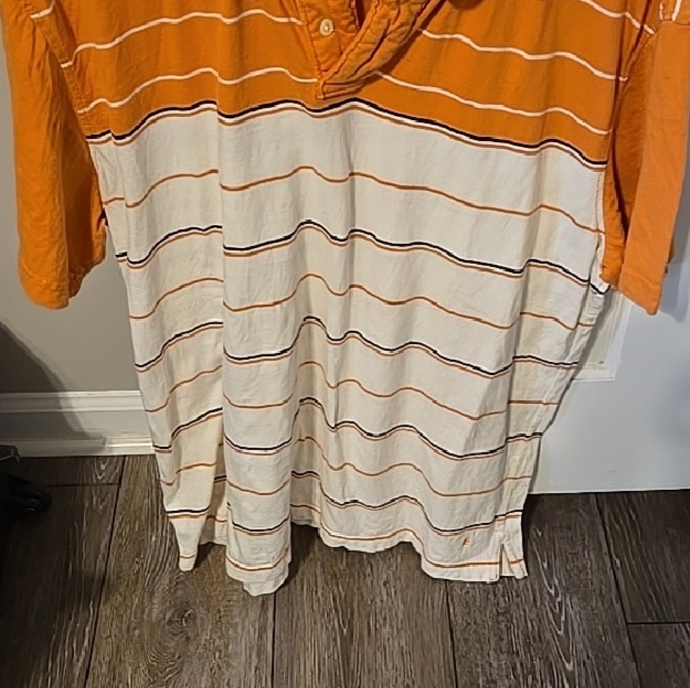 Red Camel Orange and White Polo Shirt